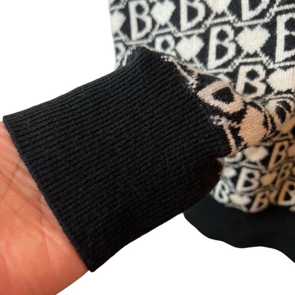 BERENICE Paris Wool Cashmere Blend Cardigan in Black and White Size Large - Picture 7 of 11